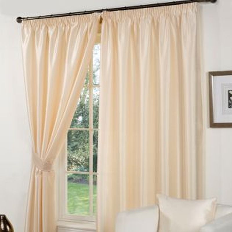 Faux Silk Curtains 46 x 54 Cream