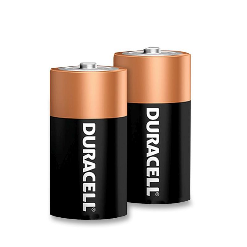 2pk Duracell D batteries