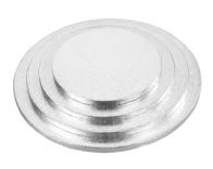 See more information about the 8in Round Silver Cake Board.