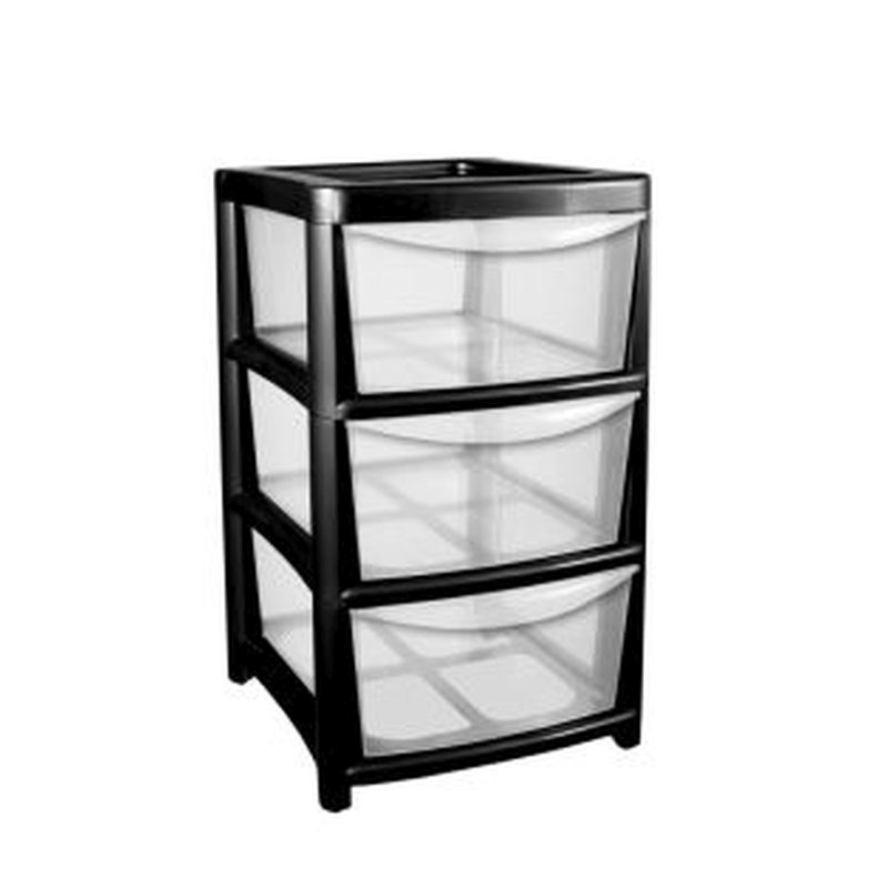 Plastic Storage Tower Unit 3 Drawer