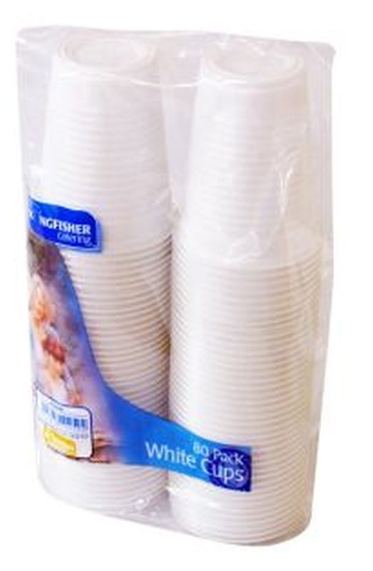 7oz White Cups 80 pk