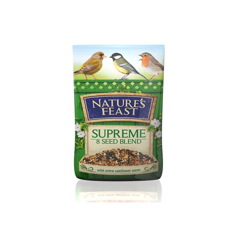 Supreme 8 Seed Blend Bird Food 12.75KG+2KG Extra Free