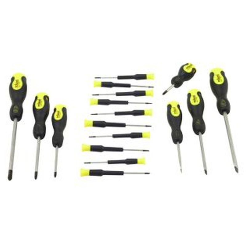 Rolson Screwdriver Set in Rack 18 Piece