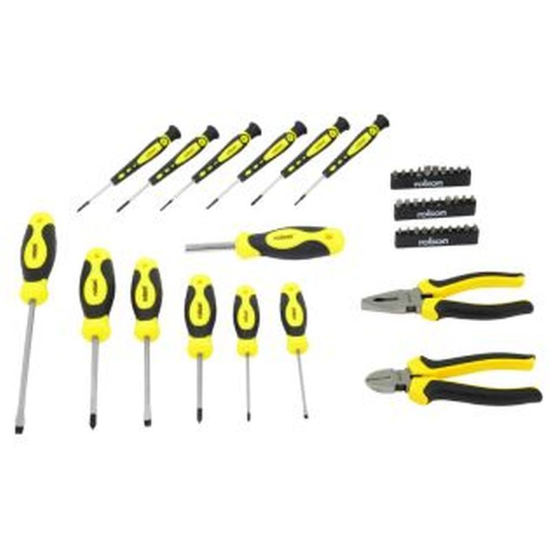 Rolson Screwdriver Pliers & Bit Set 45 Piece