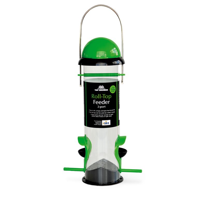 Roll-Top Seed Feeder Green/Black