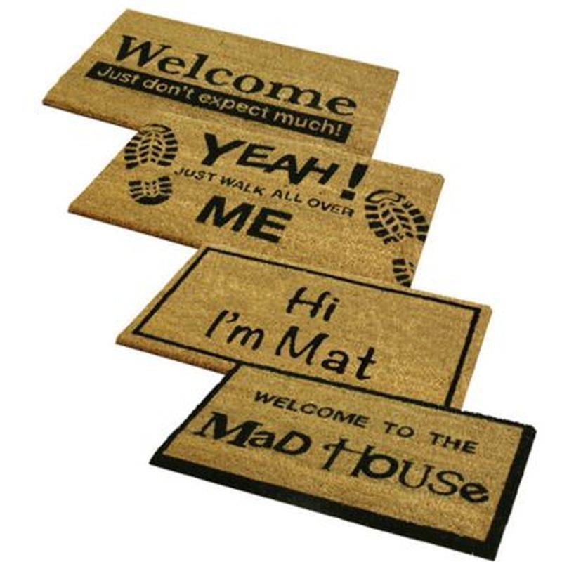 Novelty PVC Coir Doormats (Mad House)