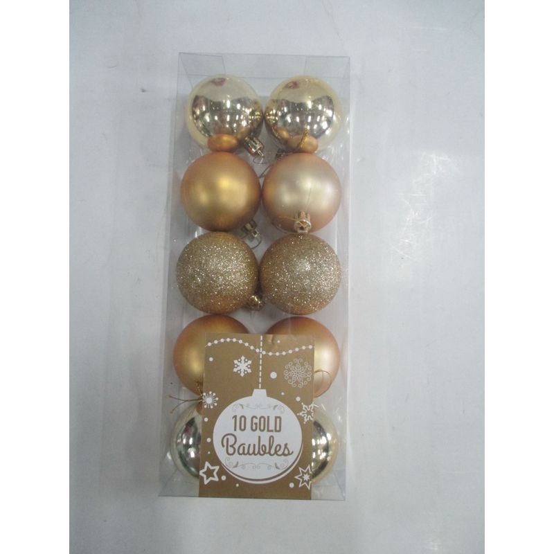 Gold Balls 6cm 10 Pack