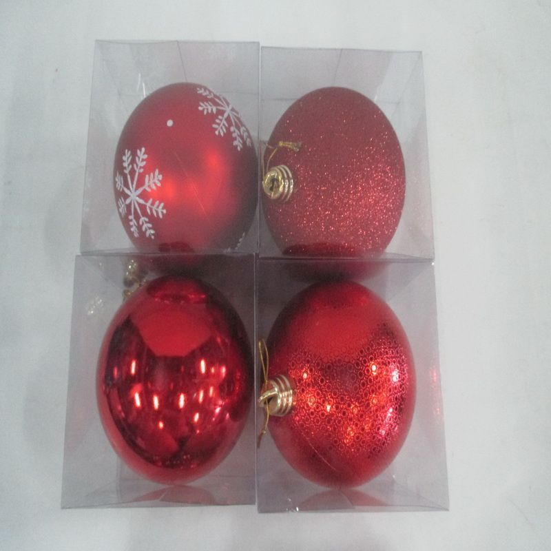 Festive Christmas Decoration Plastic Ball - Red (15 cm)