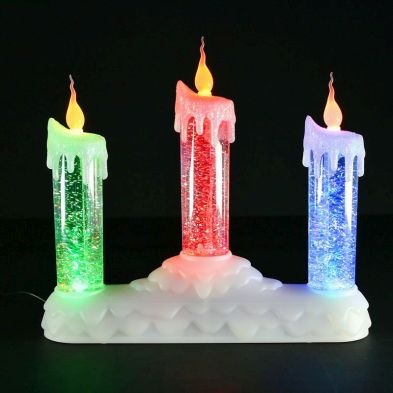 See more information about the Colour Changer Candle Light with Glitter (3 Piece)