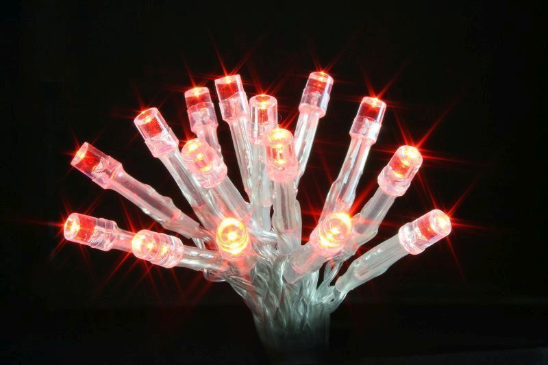 20 Red Battery Powered Lights