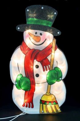 See more information about the Snowman High Voltage Window Light With 20 Bulbs