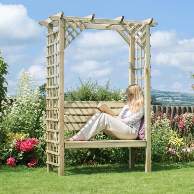 See more information about the Gloucester Pergola Garden Bench