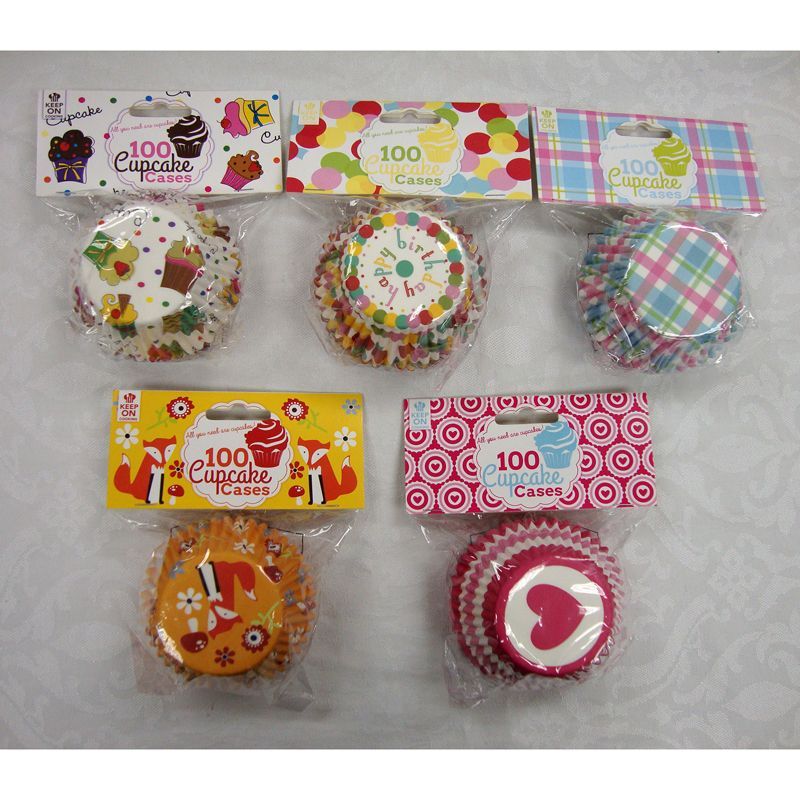 100 Cup Cake Cases (50mm)