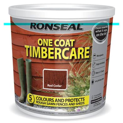 See more information about the Ronseal One Coat Timbercare 5 Litre - Red Cedar