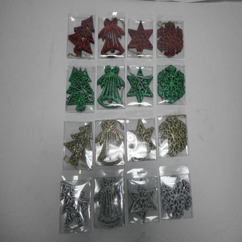 Tree Decoration Glitter 4 Pack