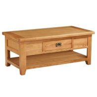 See more information about the Cotswold Oak Coffee Table with One Drawer