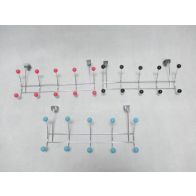 See more information about the 5 Hooks with Polyresin Ball - blue