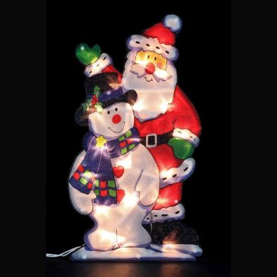 See more information about the Santa and Snowman Silhouette Christmas Light