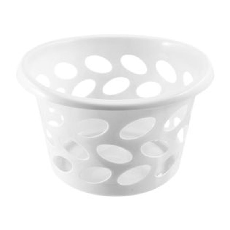 Round Laundry Basket White