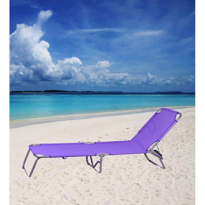 Folding Sunbed Purple