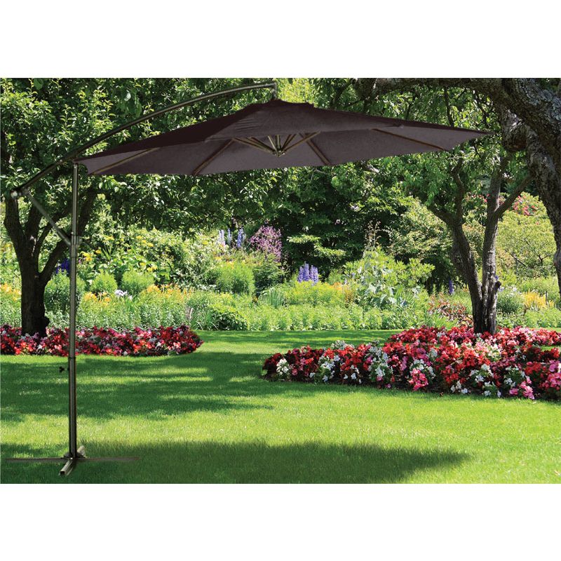 3M Over Hang Parasol Black Garden Umbrella