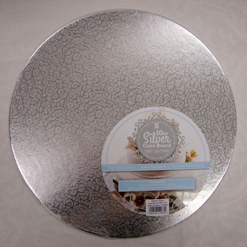 10inch Silver Round Cake board