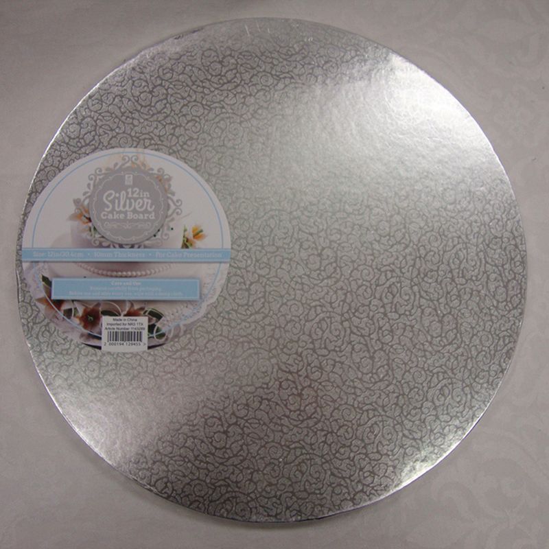 12inch Silver Round Cake board Covering Edge