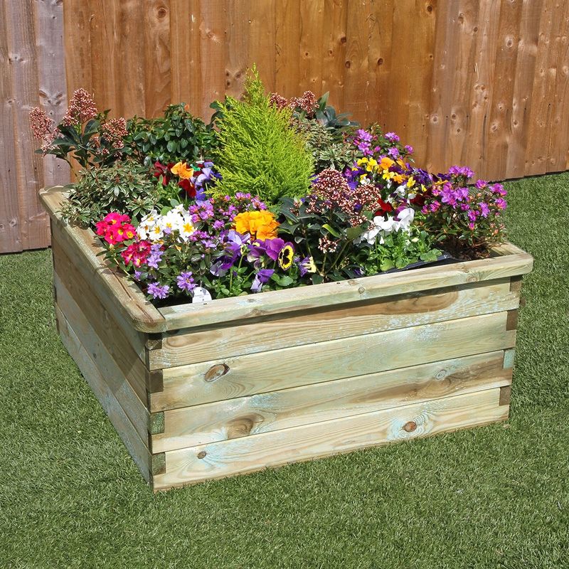 Sleeper Raised Bed Garden Planter (90 x 90 x 45cm)