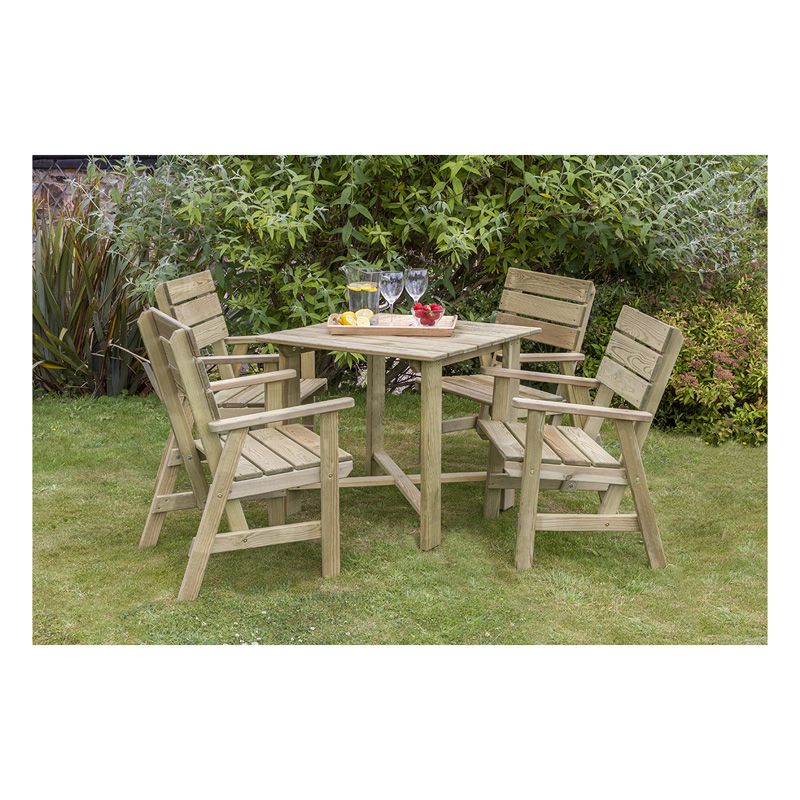 Lisa Outdoor Dining Table & 4 Chair Set