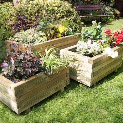 See more information about the Gresford Set Of 3 Wooden Garden Planter