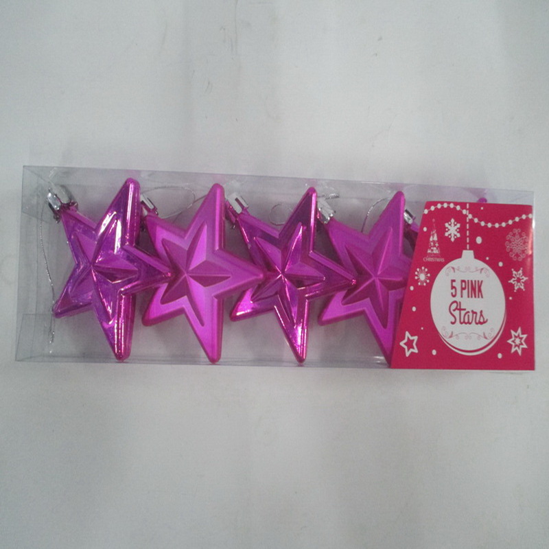 Pink Stars 6cm 5 Pack