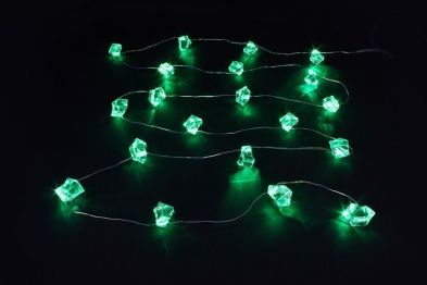 See more information about the 20 Waterproof Battery Powered LED Lights Ice Cubes Green