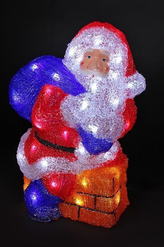 Acrylic Santa in Chimney With 48 LED’S