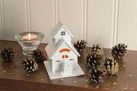 See more information about the Small Wooden Church-House With 1 Warm White LED