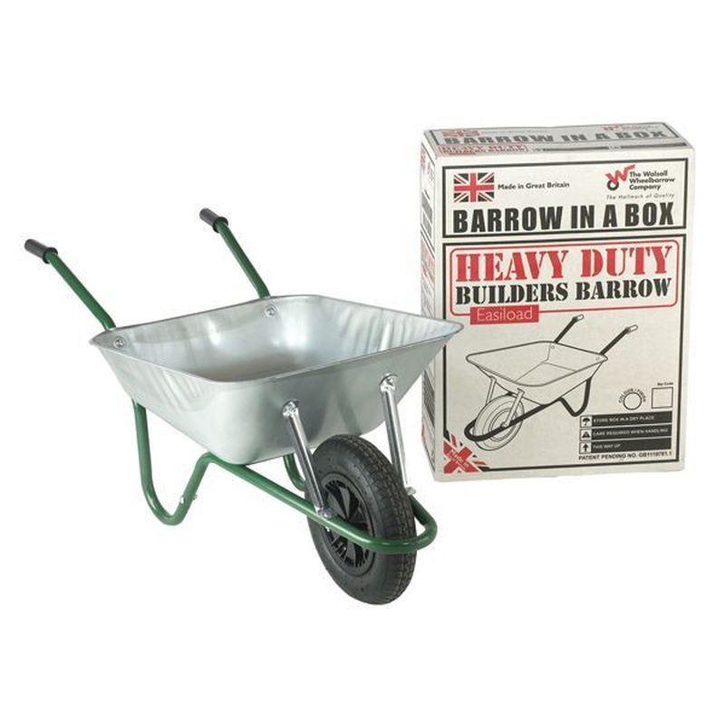 Galvanised Builders Barrow Puncture Proof (85 Litre)