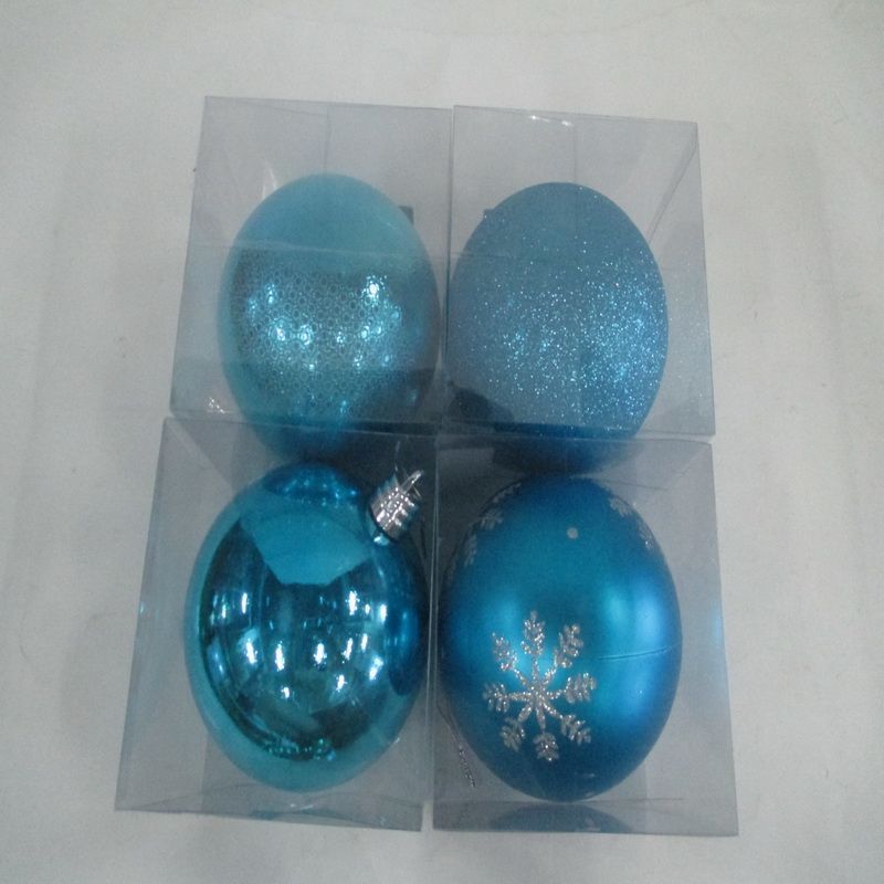 Festive Christmas Decoration Plastic Ball - Blue (15 cm)