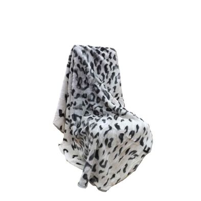 See more information about the 200x240cm Snow Leopard Print Throw