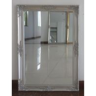 See more information about the Wooden Frame Baroque Mirror in Silver (74 x 104cm)