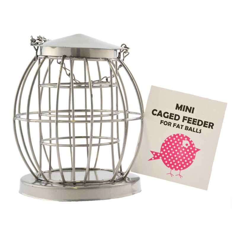 Mini Caged Fat Ball Wild Bird Feeder