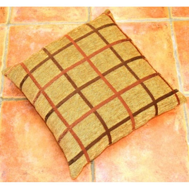 Caramel Check Sofa Cushion (2 for £10)