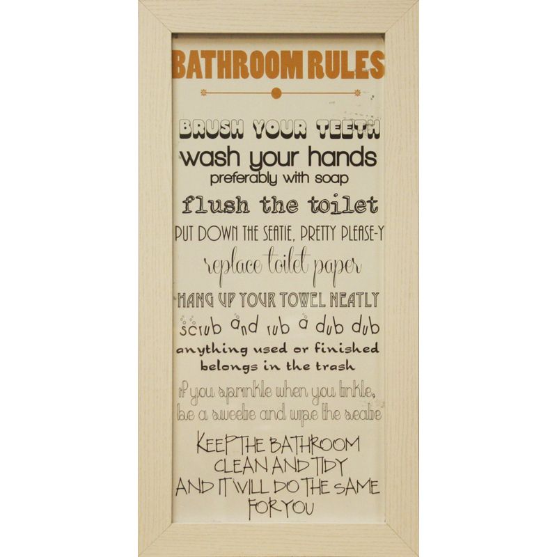 Bathroom Rules Typography Prints