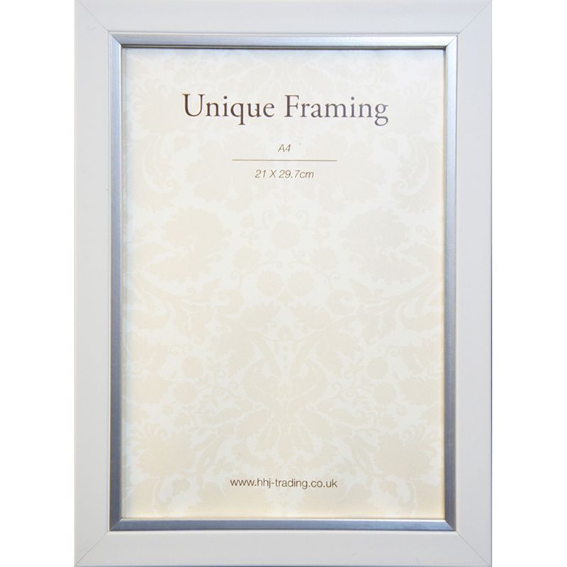 White Contemporary Edge Photo Frame (A4)