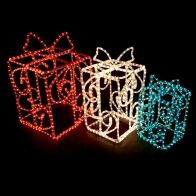 See more information about the 3D Gift box Christmas Rope Lights (3 Piece)