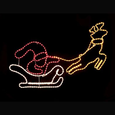 See more information about the Santa Sleigh and Reindeer Christmas Rope Lights