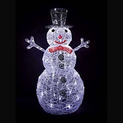 See more information about the Acrylic LED Snowman Garden Decoration