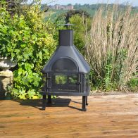 See more information about the Outdoor Log Burner Chimney BBQ Heater