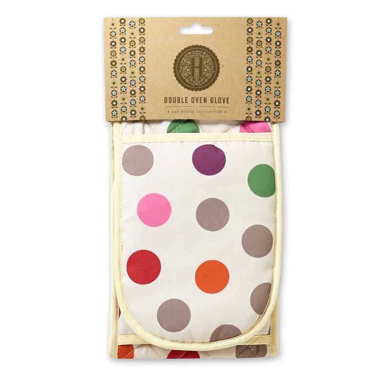 Polka Dot Double Oven Glove