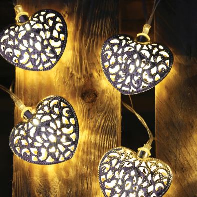 See more information about the Metal Hearts 12 LED Lights Solar Powered