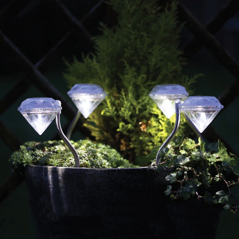 4 Pack Diamond Solar Light