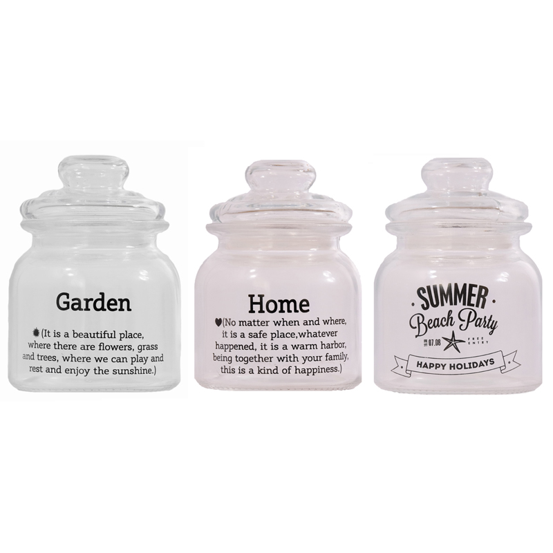 3 Set of Storage Jars with Lids